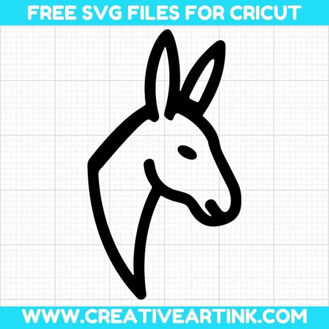 Donkey Head SVG Cut File for Cricut
