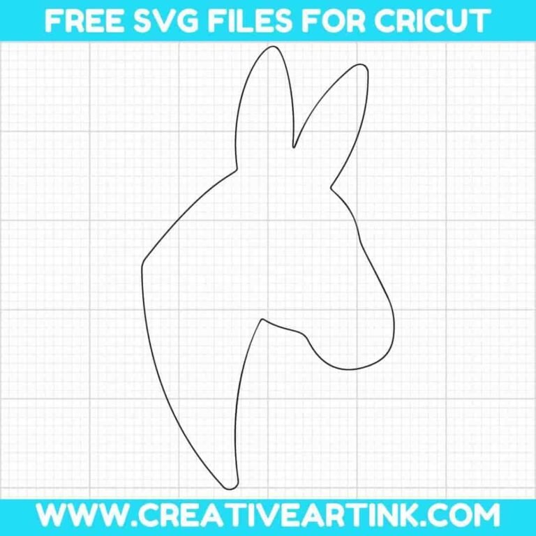 Donkey Head Template SVG Cut File for Cricut