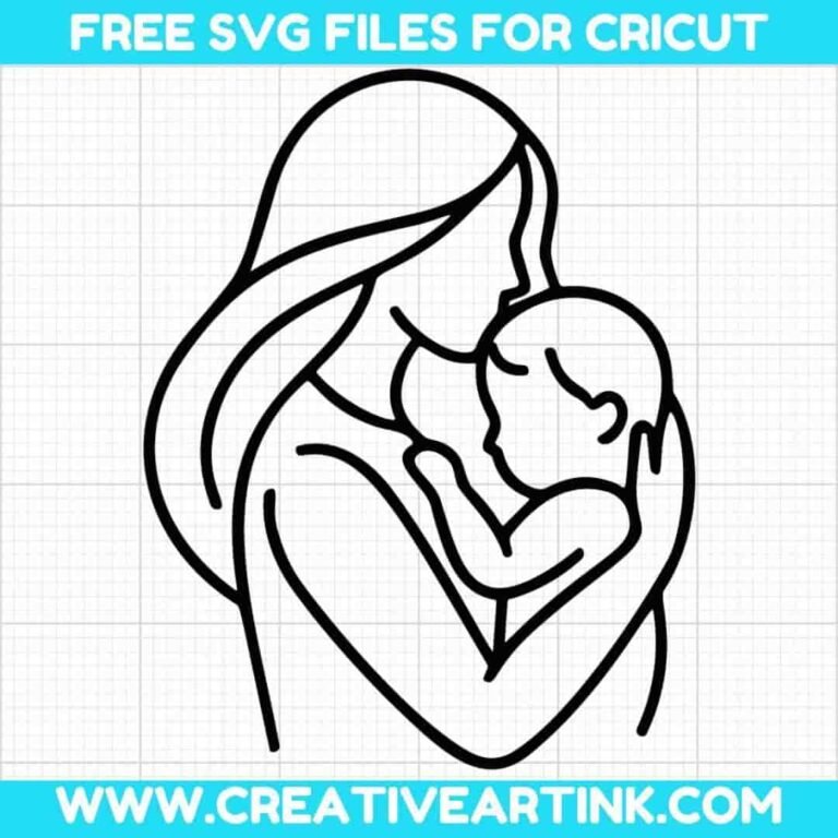 Mother And Baby SVG Cut File for Cricut