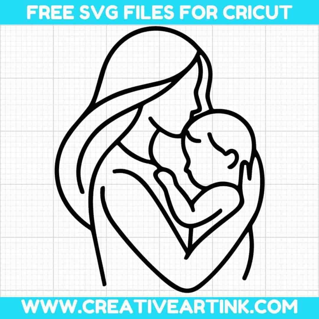 Mother And Baby SVG Cut File for Cricut