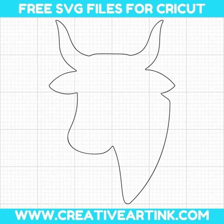 Ox Head Template SVG Cut File for Cricut