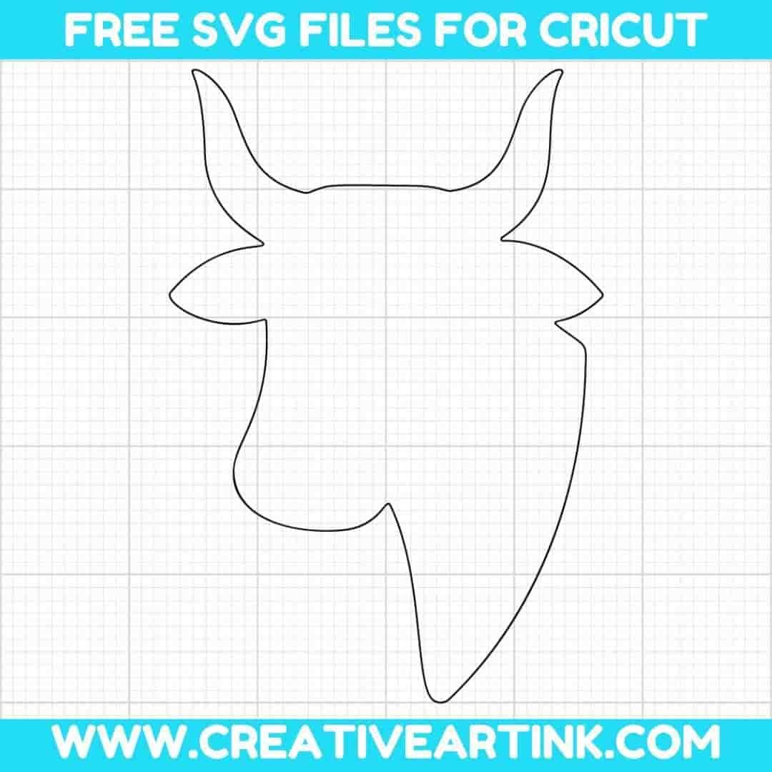 Ox Head Template SVG Cut File for Cricut