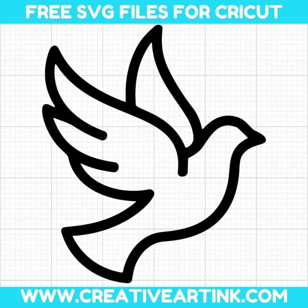 Peace Dove Template SVG Cut File for Cricut