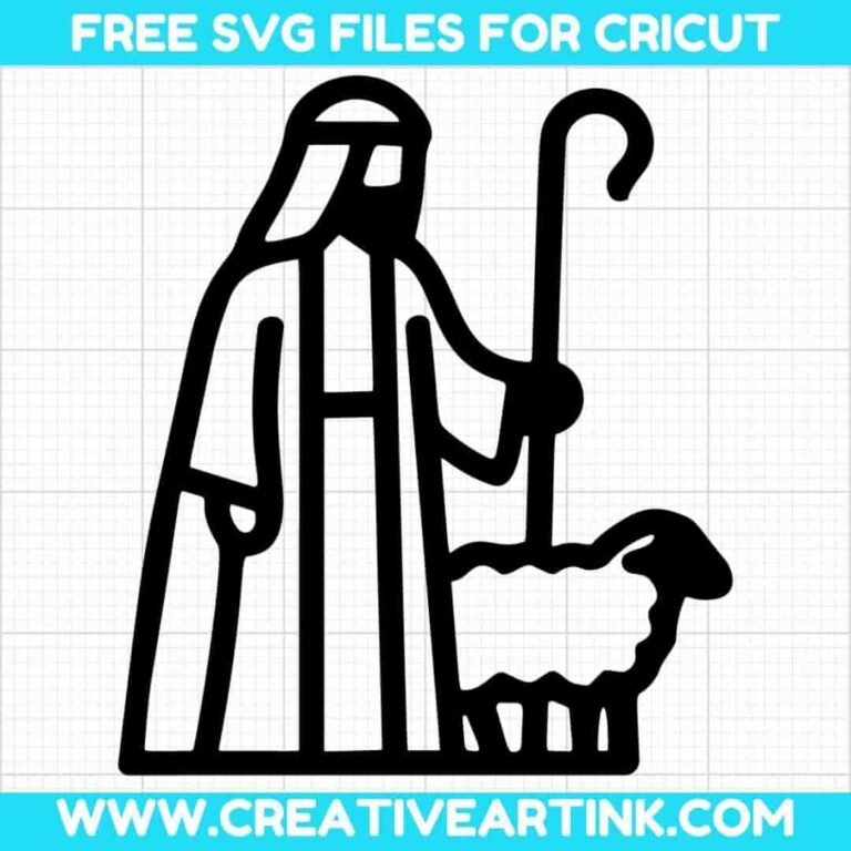 Shepherd And Lamb SVG Cut File for Cricut