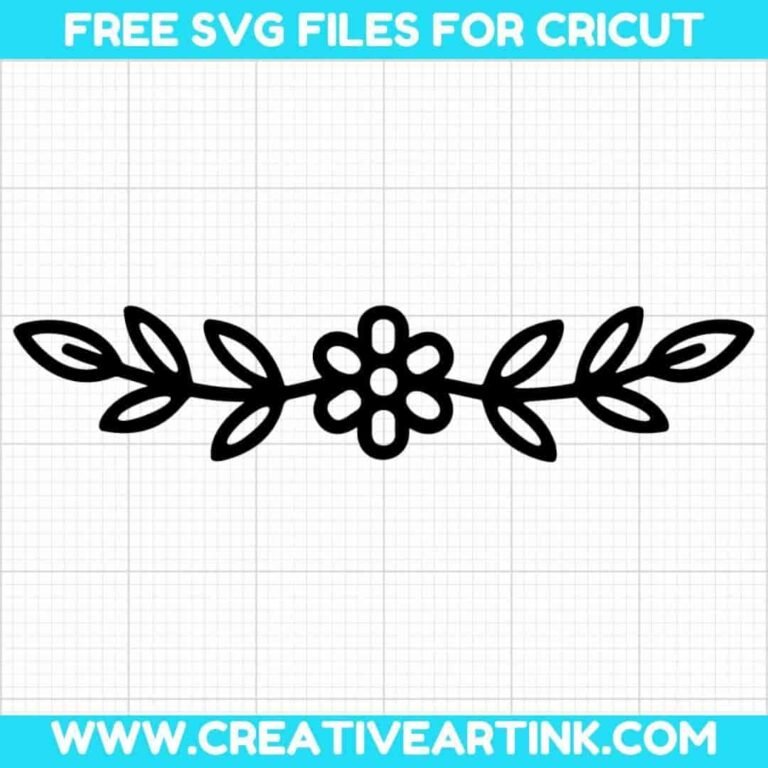 Simple Floral Vine Divider SVG cut file for cricut
