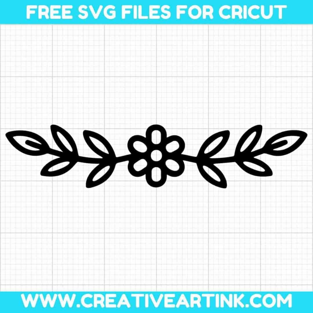 Simple Floral Vine Divider SVG cut file for cricut