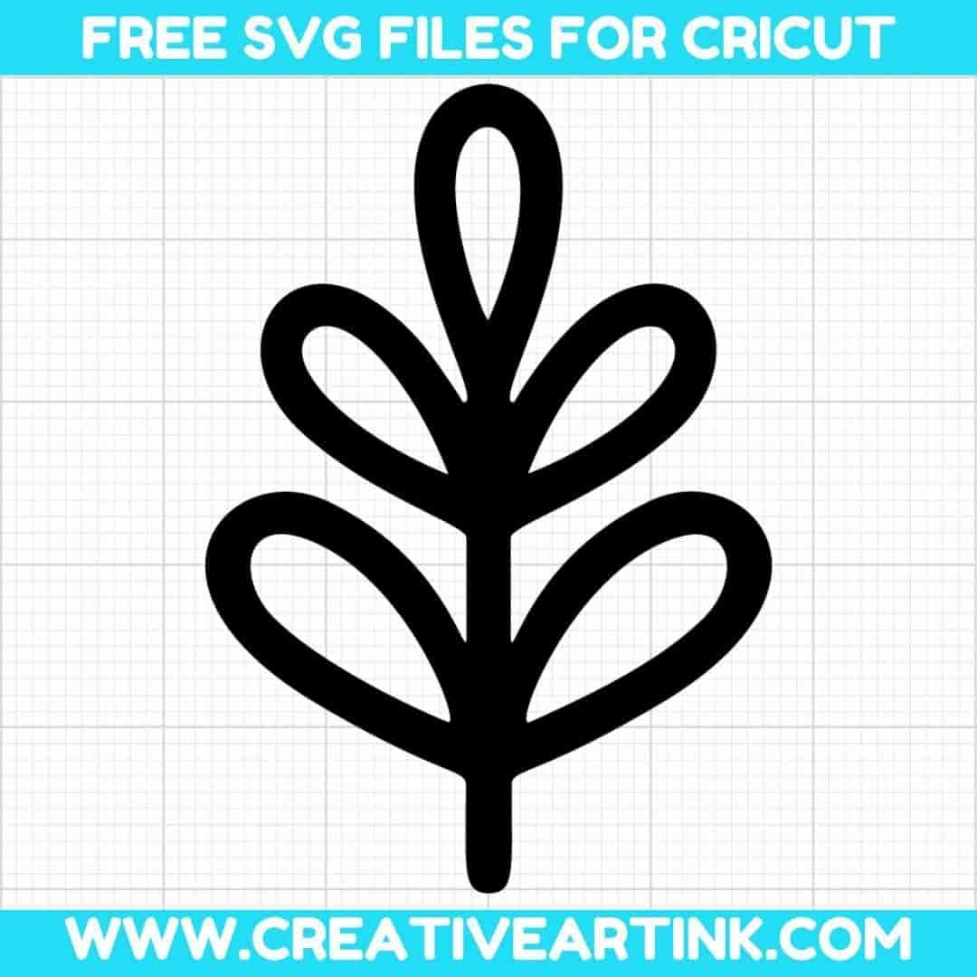 Simple Leaf Branch SVG cut file for cricut