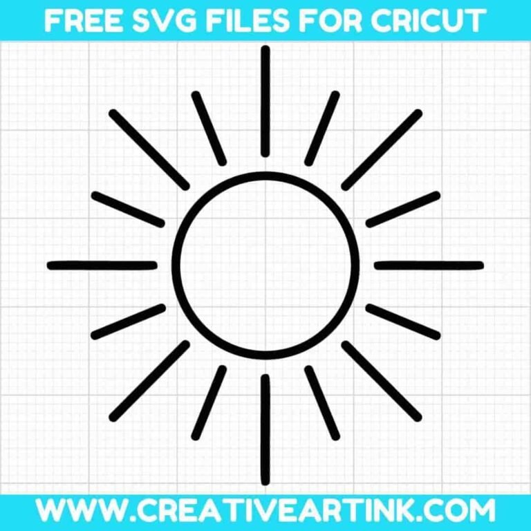 Simple Sun SVG Cut File for Cricut