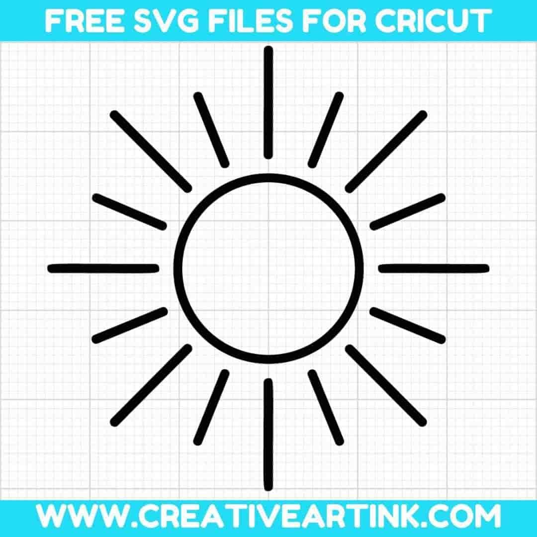 Simple Sun SVG Cut File for Cricut