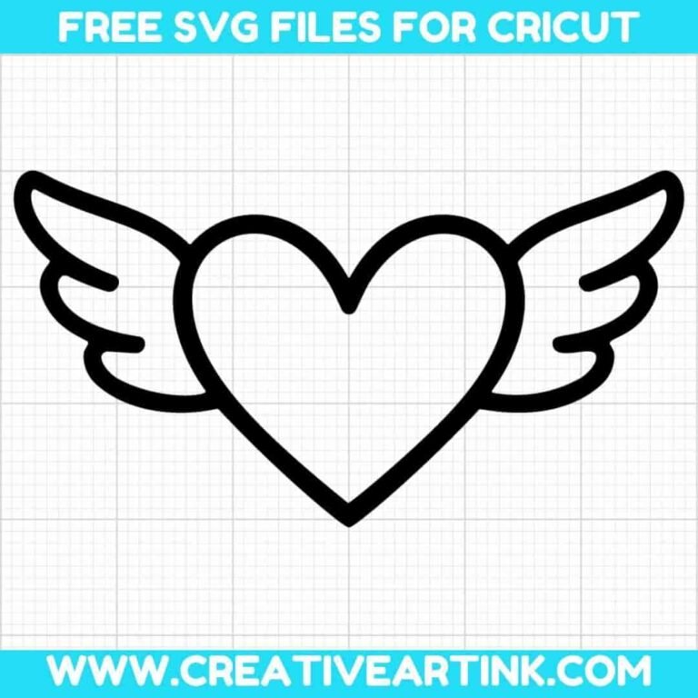 Winged Heart SVG cut file for cricut