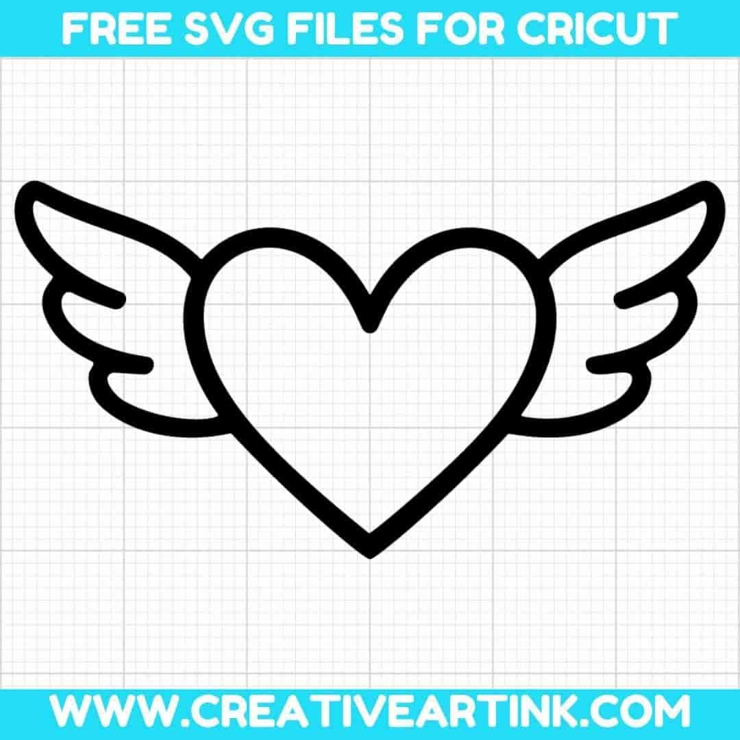 Winged Heart SVG cut file for cricut